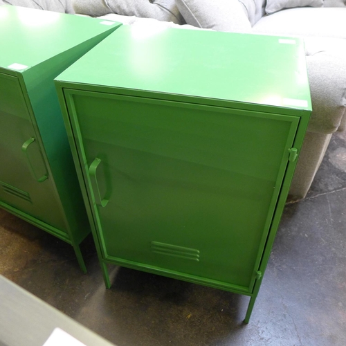 1329 - A green industrial style cabinet