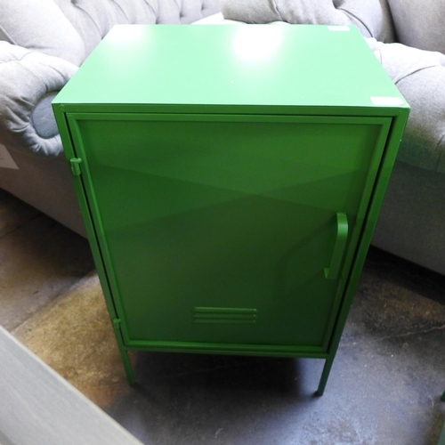 1330 - A green industrial style cabinet