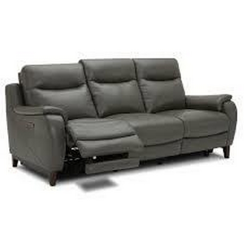 1390 - Barrett 3 Seat Leather Power Reclining Sofa, original RRP £1333.33 + VAT (4170-8) *This lot is subje... 