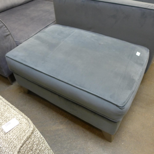 1316 - A Barker and Stonehouse grey velvet upholstered cushion-topped footstool - RRP £599