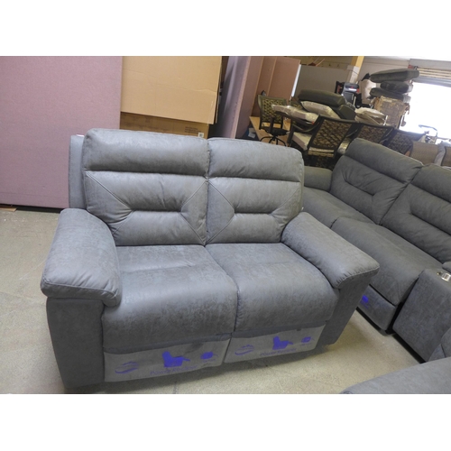 1424 - A Justin grey 2 Seater power recliner sofa, original RRP £833.32 + VAT (4186-29) * This lot is subje... 