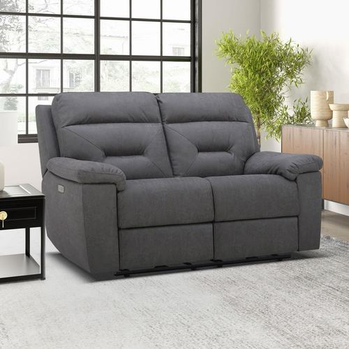 1424 - A Justin grey 2 Seater power recliner sofa, original RRP £833.32 + VAT (4186-29) * This lot is subje... 