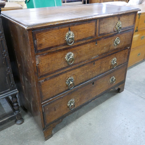 179 - A George III oak chest of drawers