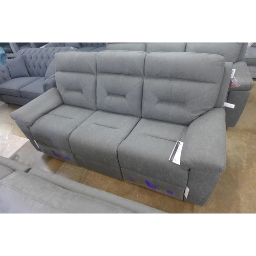 1423 - A Justin grey 3 Seater power recliner sofa
, original RRP £999.98 + VAT (4185-28) *This lot is subje... 