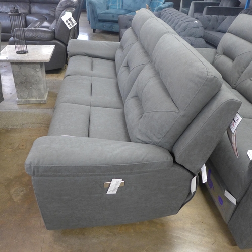 1423 - A Justin grey 3 Seater power recliner sofa
, original RRP £999.98 + VAT (4185-28) *This lot is subje... 