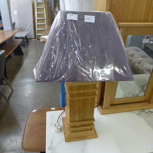 1484 - An oak based table lamp