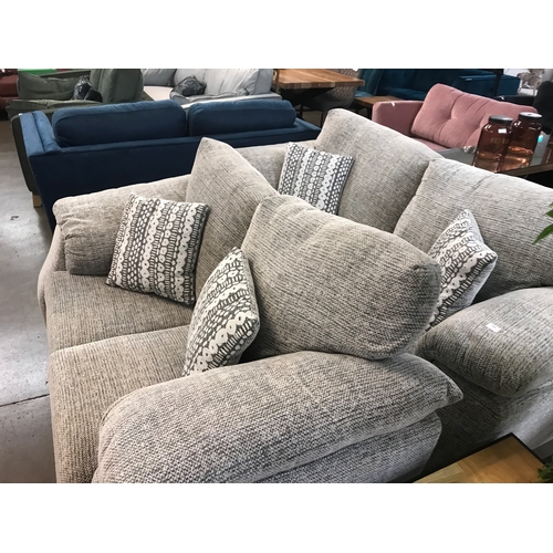 1536 - Two grey fleck Whisper three seater amd two seater sofas