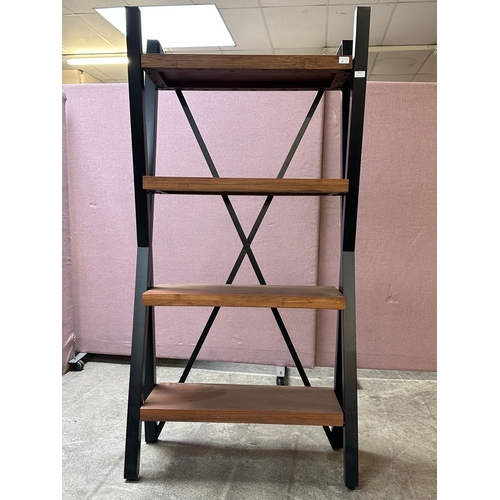 1511 - A rustic X-frame shelving unit  * This lot is subject to VAT