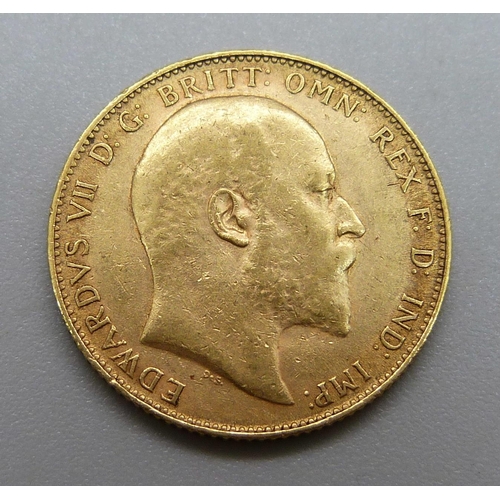 1031 - A 1910 gold full-sovereign