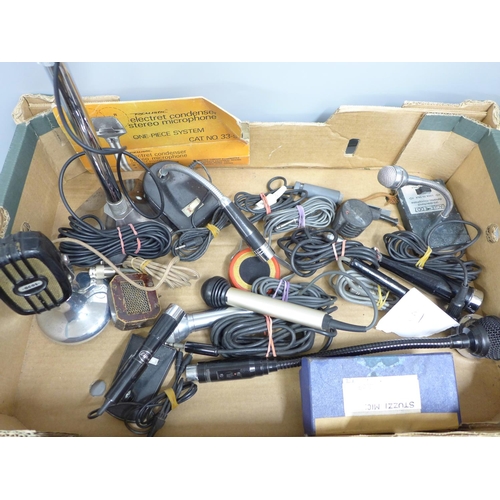 1077 - A box of microphones, fifteen, including Acos and Eagle **PLEASE NOTE THIS LOT IS NOT ELIGIBLE FOR P... 