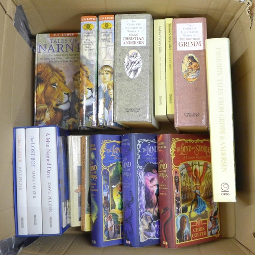 1106 - A collection of books including Enid Blyton, Chris Colfer, a set of Dave Pelzer books, etc. **PLEASE... 