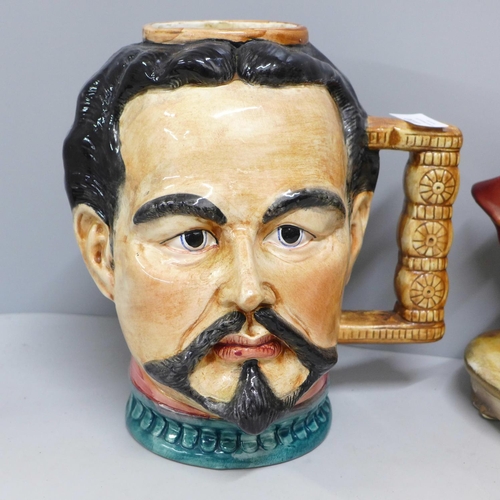 1110 - An Italian made model bullfighter and a large character mug or vase **PLEASE NOTE THIS LOT IS NOT EL... 