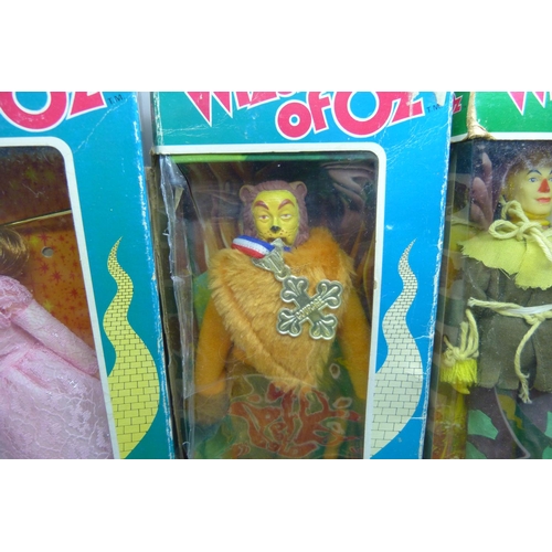 610 - Six Mego original Wizard of Oz figures, boxed