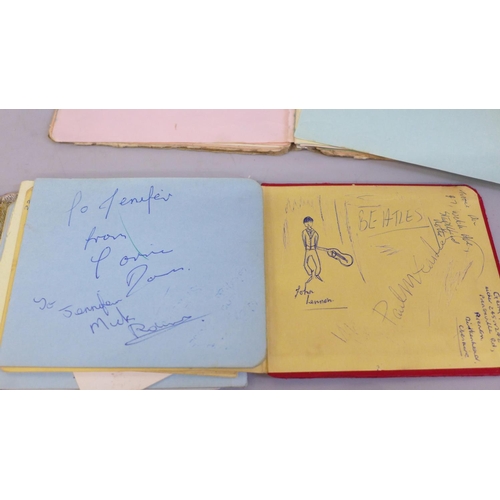 611 - Autograph collection, eight autograph books mainly Pop music including Dusty Springfield