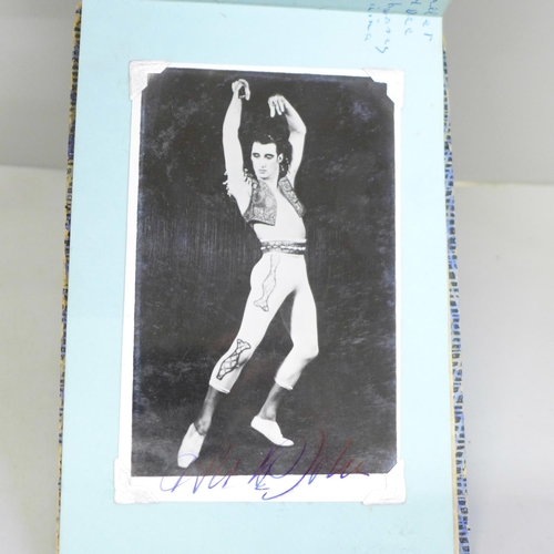 620 - An autograph book, 1940's including Margaret Lockwood signature and two County Cricket teams