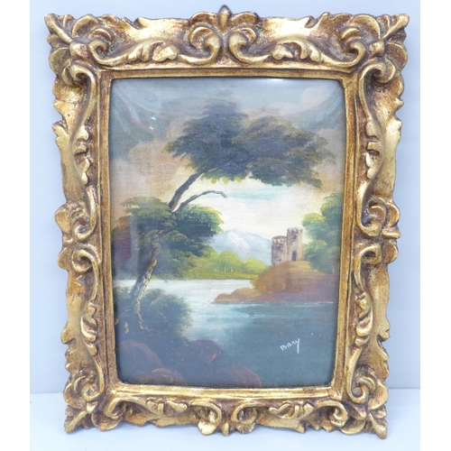 626 - Edward Robert Bary 1813-1875, a framed oil painting on board, signed Bary