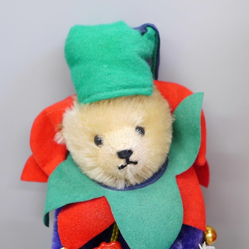 631 - A Hermann Ltd Edition Jester Teddy bear and elephant