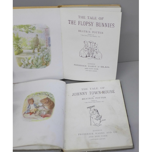 633 - Beatrix Potter, The Tale of Johnny Town Mouse, grey boards, Frederick Warne & Co. 1918 plus The Tale... 