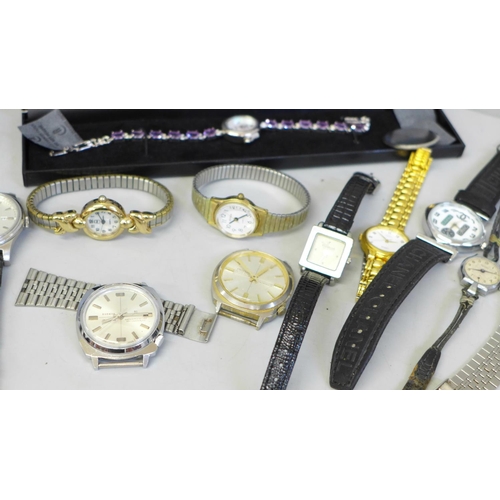 643 - Lady's and gentleman's wristwatches, LCD, Cotton Traders, Kenneth Cole, etc.