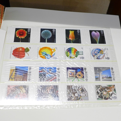 658 - Stamps; a box of GB stamps and covers with 1987 year book presentation packs, a bag of pre-decimal c... 