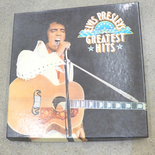 666 - An Elvis Presley Greatest Hits box set, seven LP records