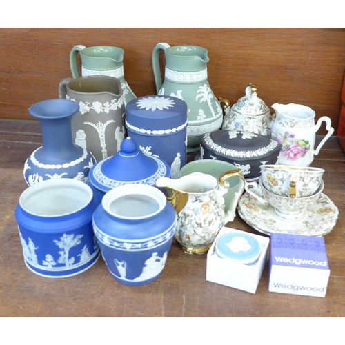 671 - A collection of Wedgwood Jasperware and German teaware  **PLEASE NOTE THIS LOT IS NOT ELIGIBLE FOR P... 