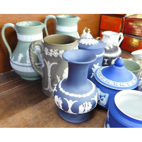 671 - A collection of Wedgwood Jasperware and German teaware  **PLEASE NOTE THIS LOT IS NOT ELIGIBLE FOR P... 