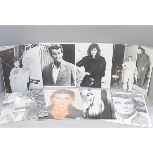 673 - Film promo photographs including Jane Mansfield, Raquel Welch, James Dean, etc. (40)