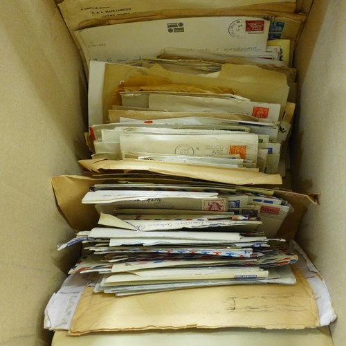 698 - Postal History; an accumulation in three albums and loose in a large box, hundreds of covers from 19... 