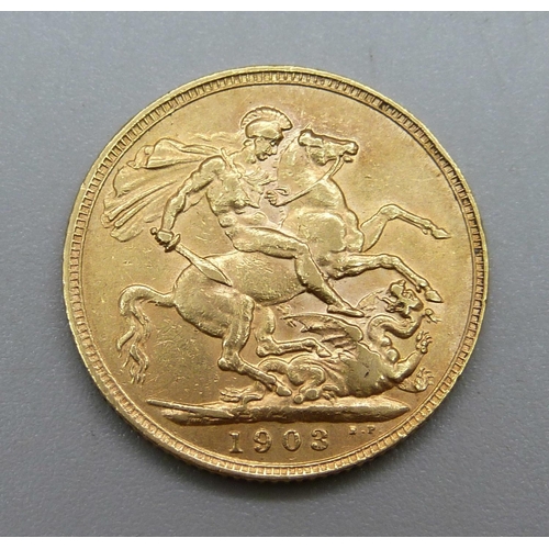 1021 - A 1903 gold full-sovereign