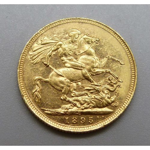 1030 - A Victoria 1895 gold full-sovereign, Sidney mint