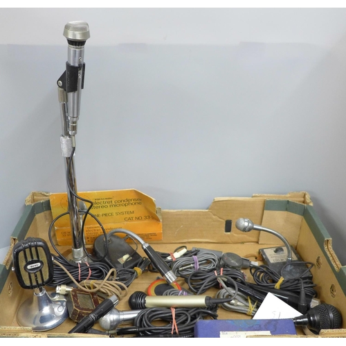 1077 - A box of microphones, fifteen, including Acos and Eagle **PLEASE NOTE THIS LOT IS NOT ELIGIBLE FOR P... 