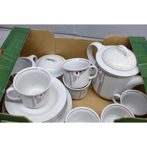 1090 - An Art Deco style coffee set for six, complete, made by Jlmenau **PLEASE NOTE THIS LOT IS NOT ELIGIB... 