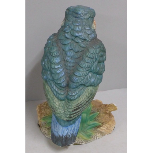 1115 - A ceramic model of a kingfisher, 29cm