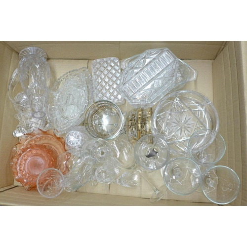 1119 - A collection of glassware and other assorted items, and a box of metalwares (3 boxes) **PLEASE NOTE ... 