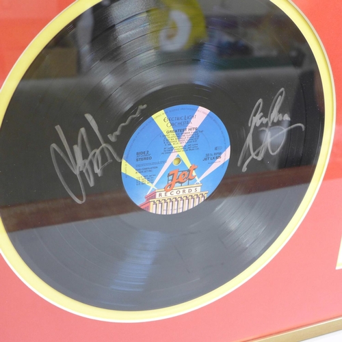 605 - ELO, vinyl record Greatest Hits, signed by Jeff Lynne and Bev Bevan, with DPA Certificate of Authent... 