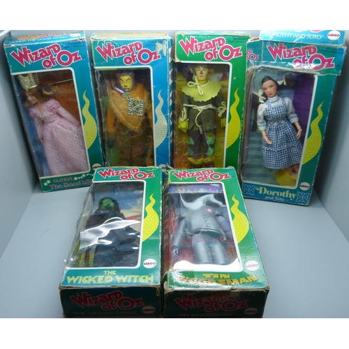 610 - Six Mego original Wizard of Oz figures, boxed