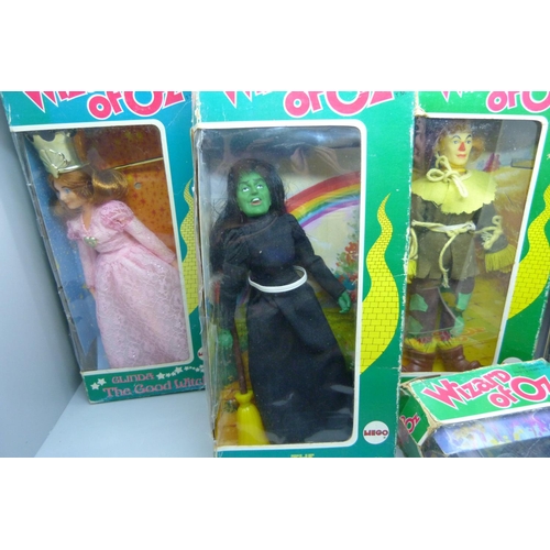 610 - Six Mego original Wizard of Oz figures, boxed