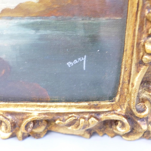 626 - Edward Robert Bary 1813-1875, a framed oil painting on board, signed Bary