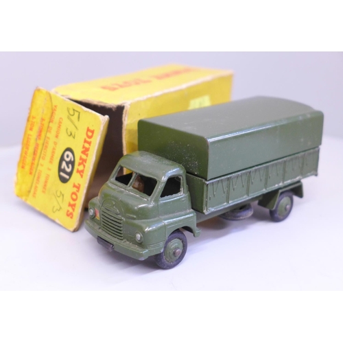 639 - A Corgi Major Toys 'Holmes Wrecker' recovery vehicle with Ford Tilt cab, 1142, two Dinky Toys Milita... 