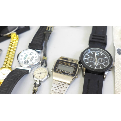 643 - Lady's and gentleman's wristwatches, LCD, Cotton Traders, Kenneth Cole, etc.