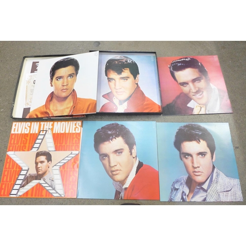 666 - An Elvis Presley Greatest Hits box set, seven LP records