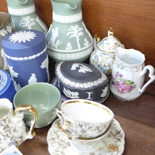 671 - A collection of Wedgwood Jasperware and German teaware  **PLEASE NOTE THIS LOT IS NOT ELIGIBLE FOR P... 