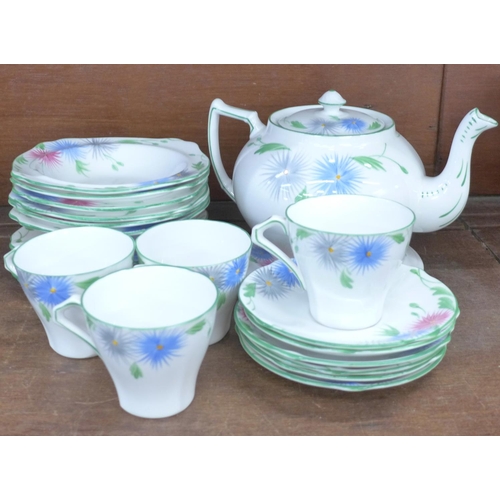 680 - A Bell China Art Deco part tea set, with six pudding bowls  **PLEASE NOTE THIS LOT IS NOT ELIGIBLE F... 