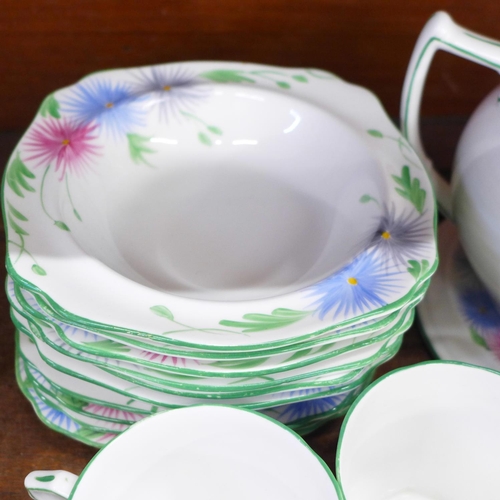 680 - A Bell China Art Deco part tea set, with six pudding bowls  **PLEASE NOTE THIS LOT IS NOT ELIGIBLE F... 