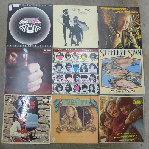 691 - A collection of LP records including Mama Lion, cover a/f and Rolling Stones