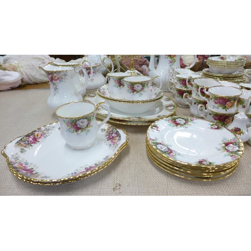 700E - Royal Albert Old Country Roses tea and dinnerware plus telephone and Royal Albert Autumn Roses patte... 