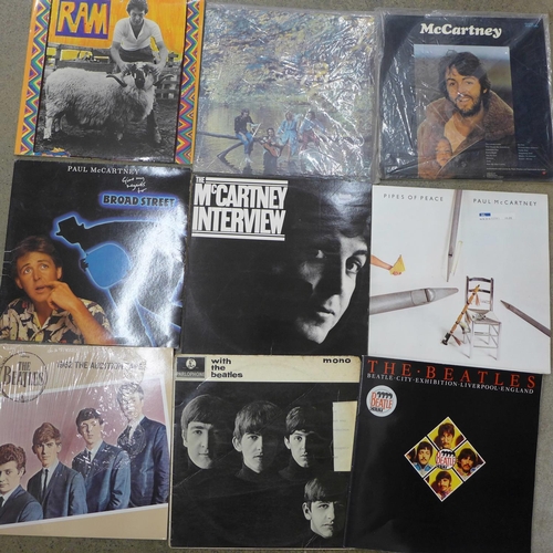 702 - Thirteen Beatles group and solo albums including Beatles 1962 The Audition Tapes, Lennon Plastic Ono... 