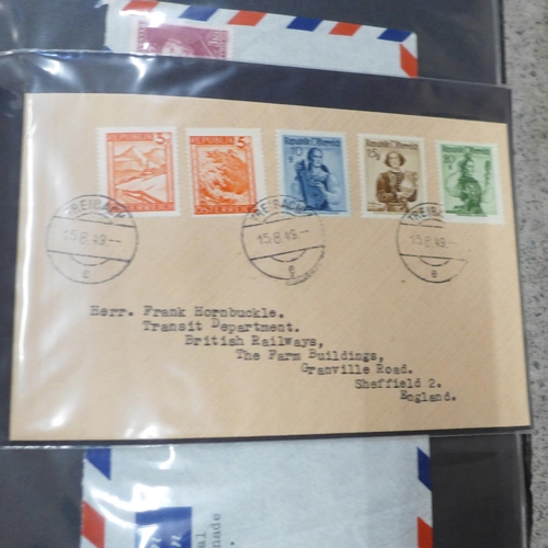 712 - stamps; an accumulation housed in four home made albums from Queen Victoria through to 1960's, with ... 