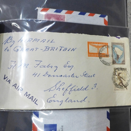 712 - stamps; an accumulation housed in four home made albums from Queen Victoria through to 1960's, with ... 